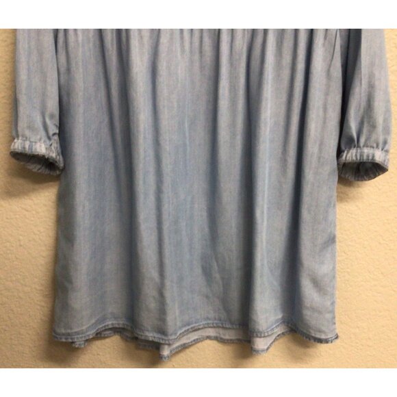 Old Navy Pintuck Chambray Tunic Dress Sz Small Knee Length - Picture 8 of 11